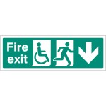Disabled Fire Exit - Arrow Down