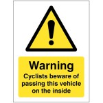 Cyclists Beware of Passing this Vehicle On the Inside