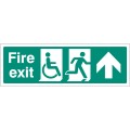 Disabled Fire Exit - Arrow Up / Straight On