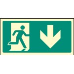 Intermediate Fire Exit Marker - Arrow Down