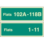 Flats X-Y (Specify when Ordering: eg 1-20) - Stairway Dwelling ID