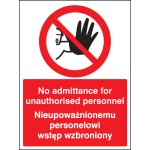 No Admittance to Unauthorised Personnel (English / Polish)
