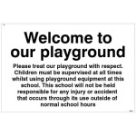 Welcome to our Playground Notice
