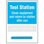 Tool Station Shadow Board with Blue Magnetic Rail