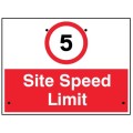 Re-Flex Sign - 5mph Site Speed Limit