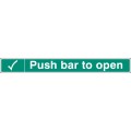 Push Bar to Open - Label