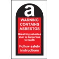 Contains Asbestos Labels (Roll of 100)