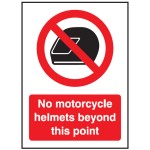 No Motorcycle Helmets Beyond this Point - Window Sticker