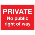 Private - No Public Right of Way