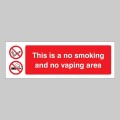This is a No Smoking and No Vaping Area