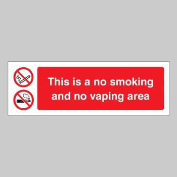 This is a No Smoking and No Vaping Area