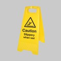 Caution - Slippery when Wet - Self Standing Floor Sign