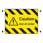Door Screen Sign - Caution - Out of Order Door Screen Sign - Caution - Out of Order