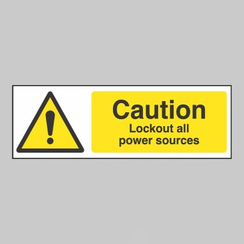 Caution - Lockout all Power Sources - 