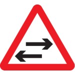 Two Way Traffic Crossing Ahead - Class RA1 - Temporary Two Way Traffic Crossing Ahead - Class RA1 - Temporary